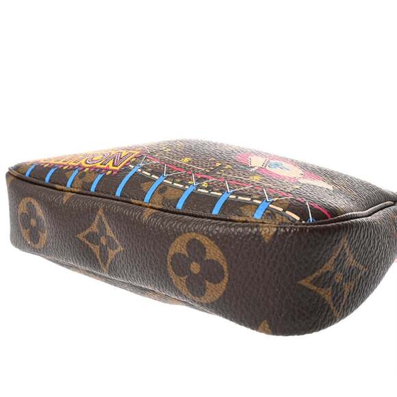 LOUIS VUITTON Authentic Brown Monogram Canvas Pochette Pouch - Picture 6 of 11